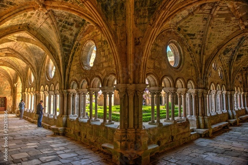 Shot of the Abbaye de Fontfroide interior in Narbonne, France photo