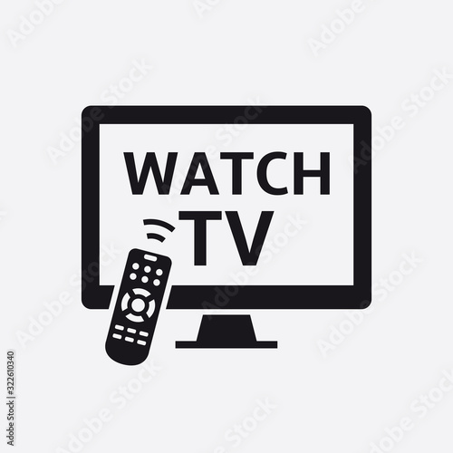 Television with remote control icon