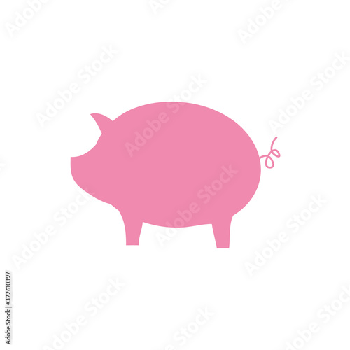 pig farm animal isolated icon