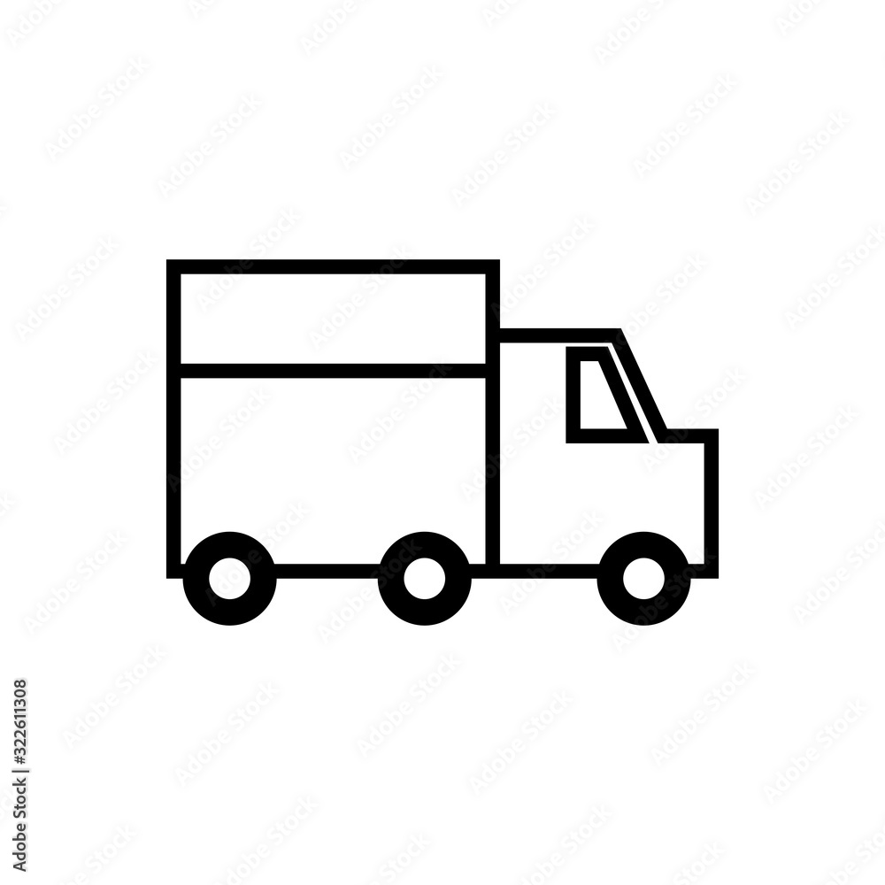 delivery truck vehicle isolated icon delivery truck vehicle isolated icon