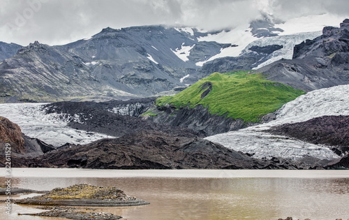  southern Iceland, a glacier on the  ocean