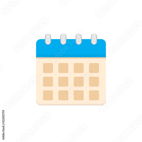 Calendar icon in a flat design. Vector illustration