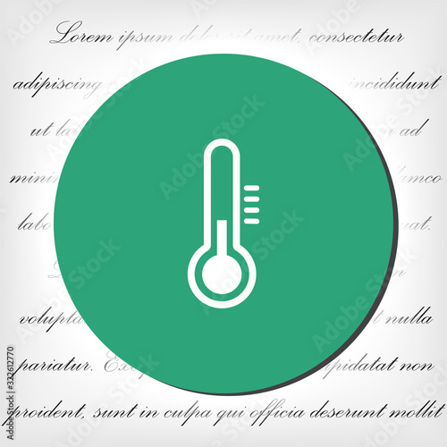 Thermometer vector icon , lorem ipsum Flat design