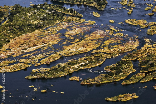 the great Zambezi river from a birds'eye view