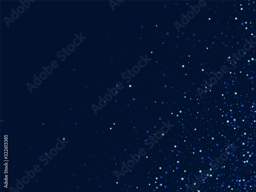 Dark Effect Vector Star Border. Blue Cosmos 
