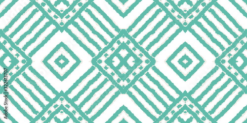 Blue Rustic Tile Vector Seamless Pattern.