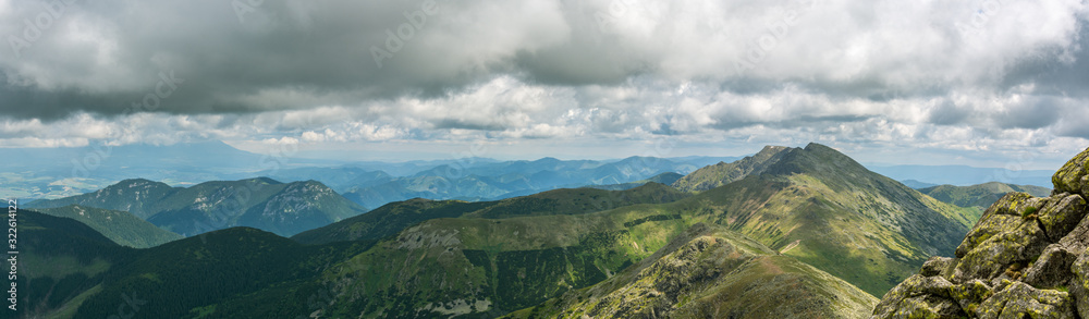Panoramic view on Low Tatras mountains