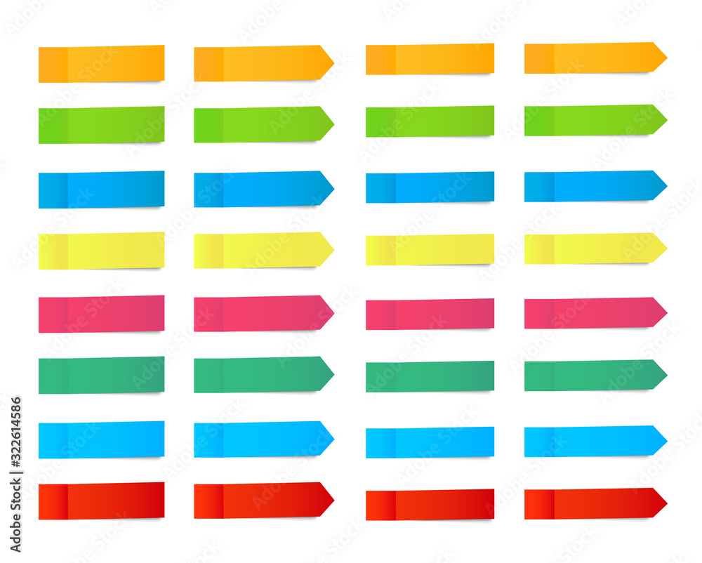 Fototapeta premium Vector sticky notes, transparent shadows. Vector illustration.