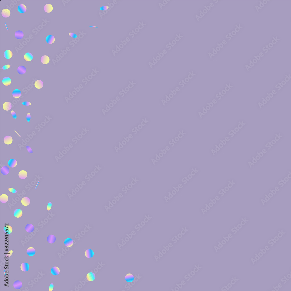 Color Happy Round Background. Confetti Illustration. Confetti Vector Invitation. Color Transparent Background.