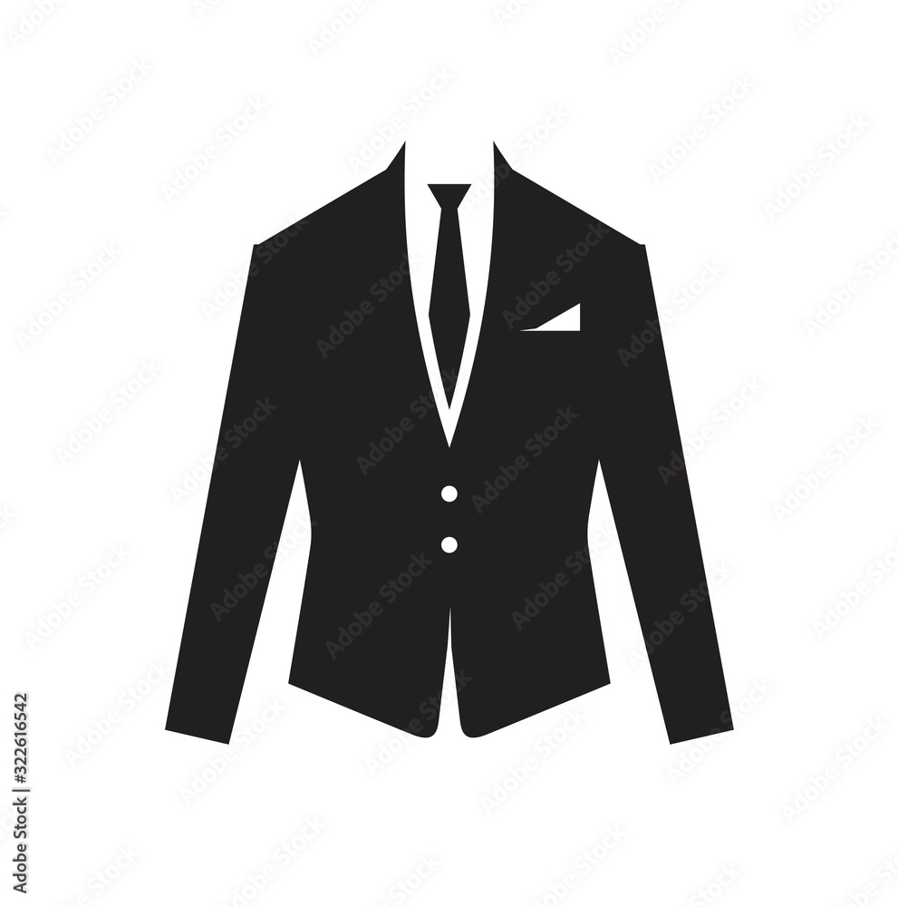 Vector Illustration of Suit Icon Isolated On White Background. Vector Illustration of Suit Icon Isolated On White Background.