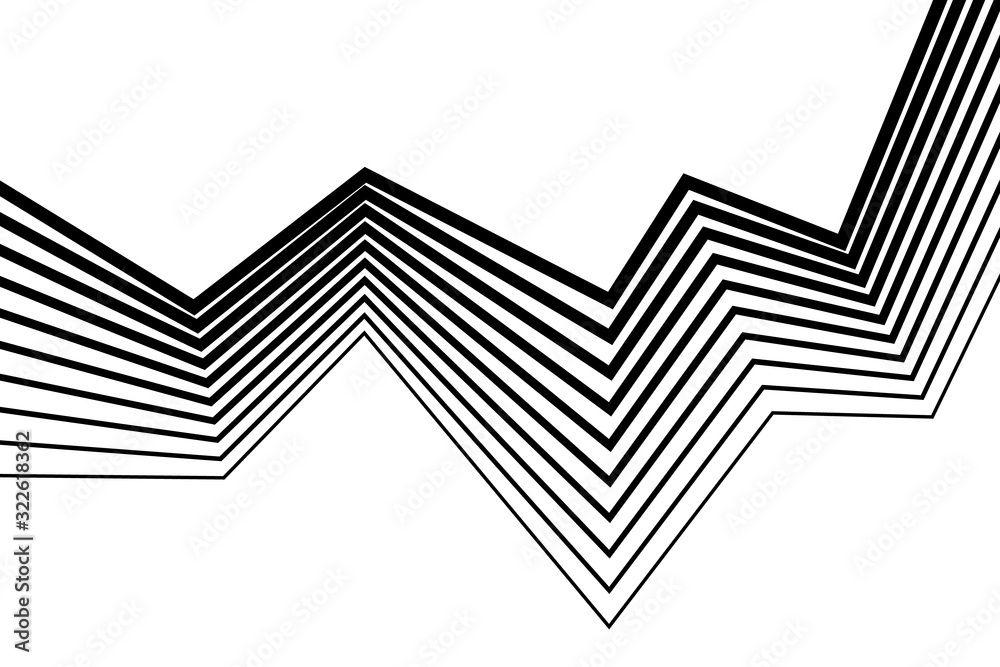 Obraz premium Abstract vector background with parallel lines with optical illusion, op art
