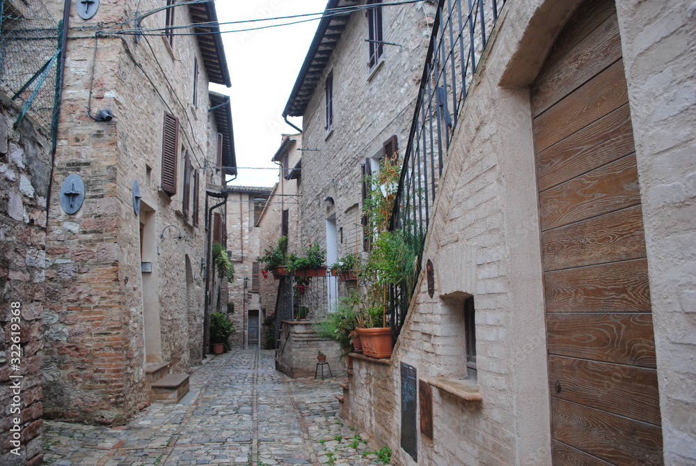 The views of the streets in Spello