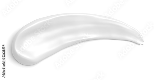 Fotomurale White comsetic cream isolated 3d rendering