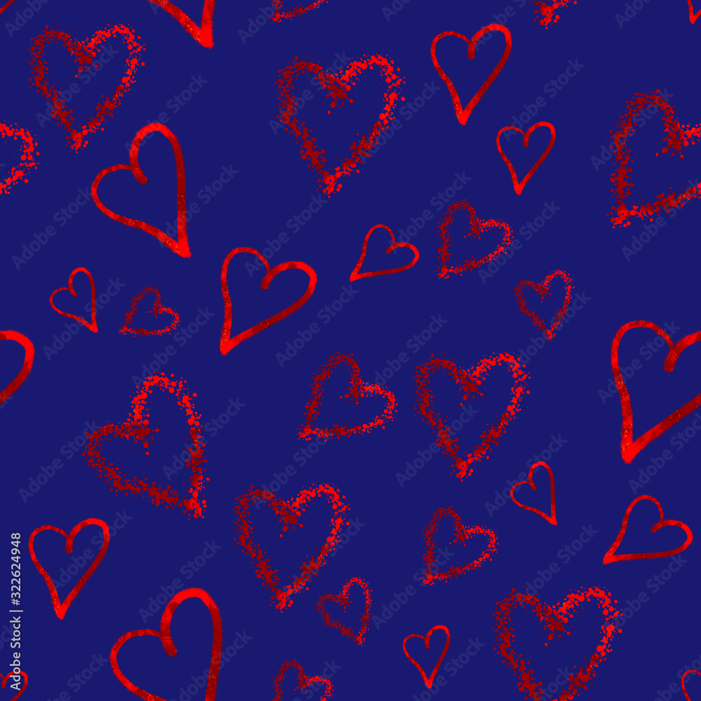 Love symbol illustrations on classic blue background Love symbol illustrations on classic blue background