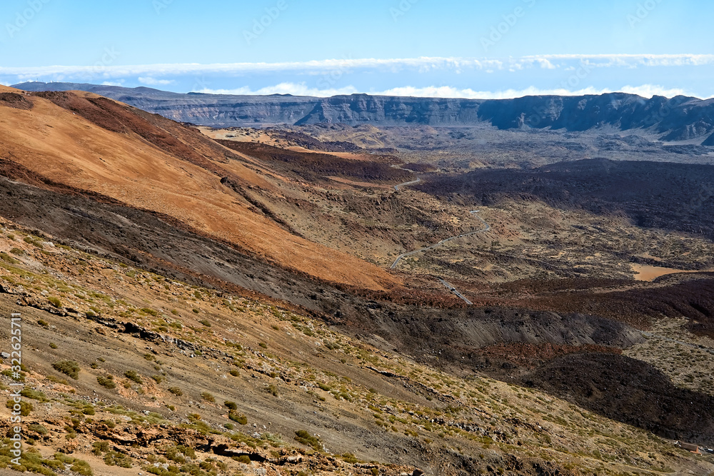 Volcano teide in tenerife national park. Amazing mountains landscape