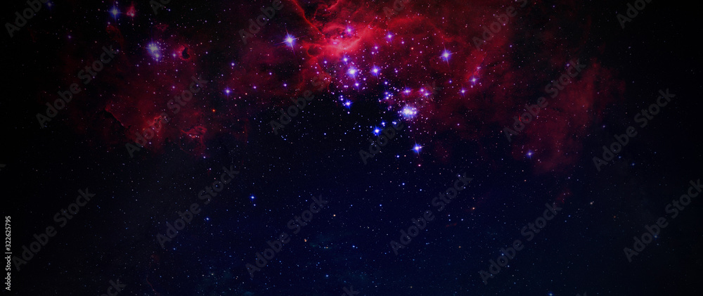 milky way abstract milky way galaxy background wallpaper, artist art, view from observatory, wide banner. elements of this image furnished by nasa