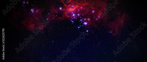 Fototapeta Naklejka Na Ścianę i Meble -  milky way abstract milky way galaxy background wallpaper, artist art, view from observatory, wide banner. elements of this image furnished by nasa