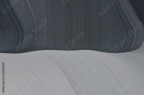 abstract artistic with modern soft curvy waves background design with dark gray, dark slate gray and light slate gray color