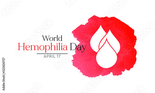 Vector illustration on the theme of World Hemophilia Day observed on April 17th.