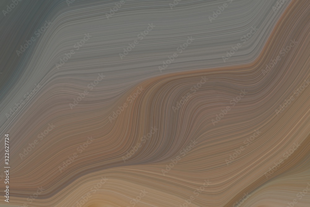 artistic wave lines with modern curvy waves background illustration with pastel brown, gray gray and dark slate gray color artistic wave lines with modern curvy waves background illustration with pastel brown, gray gray and dark slate gray color