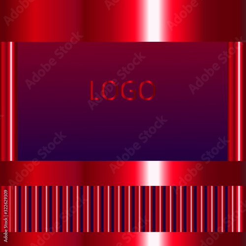 the reception is made of metal and non-ferrous metal in a rich style with a place for the logo and name. vector