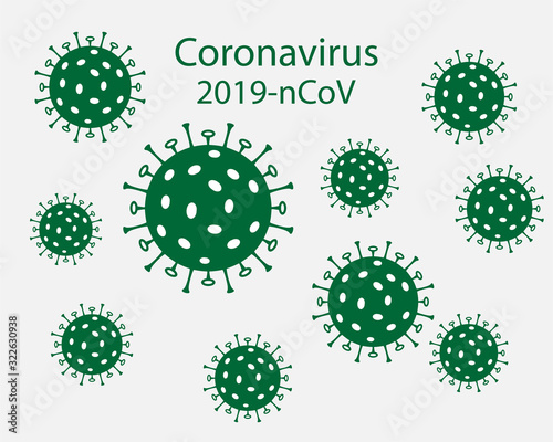 Coronavirus, flu icon. Vector illustration, flat design.
