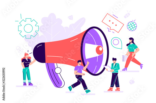 Public relations and affairs, marketing team work