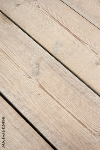 Background for collage  website or blog - wooden natural not painted smooth boards at an angle.
