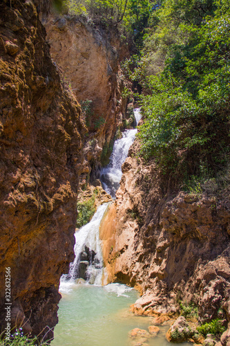 Waterfall in the forest of Santiago Apoala, Oaxaca Mexico.