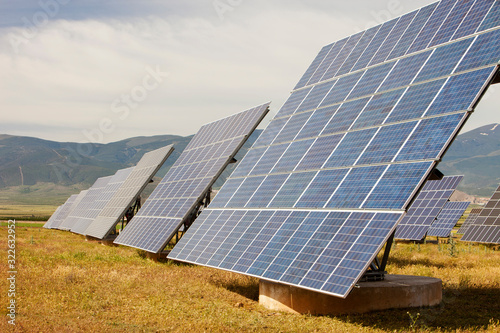 A photo voltaic solar power station near Guadix, Andalucia, Spain. photo