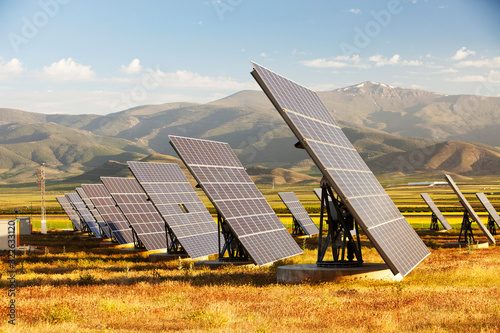 A photo voltaic solar power station near Guadix, Andalucia, Spain. photo