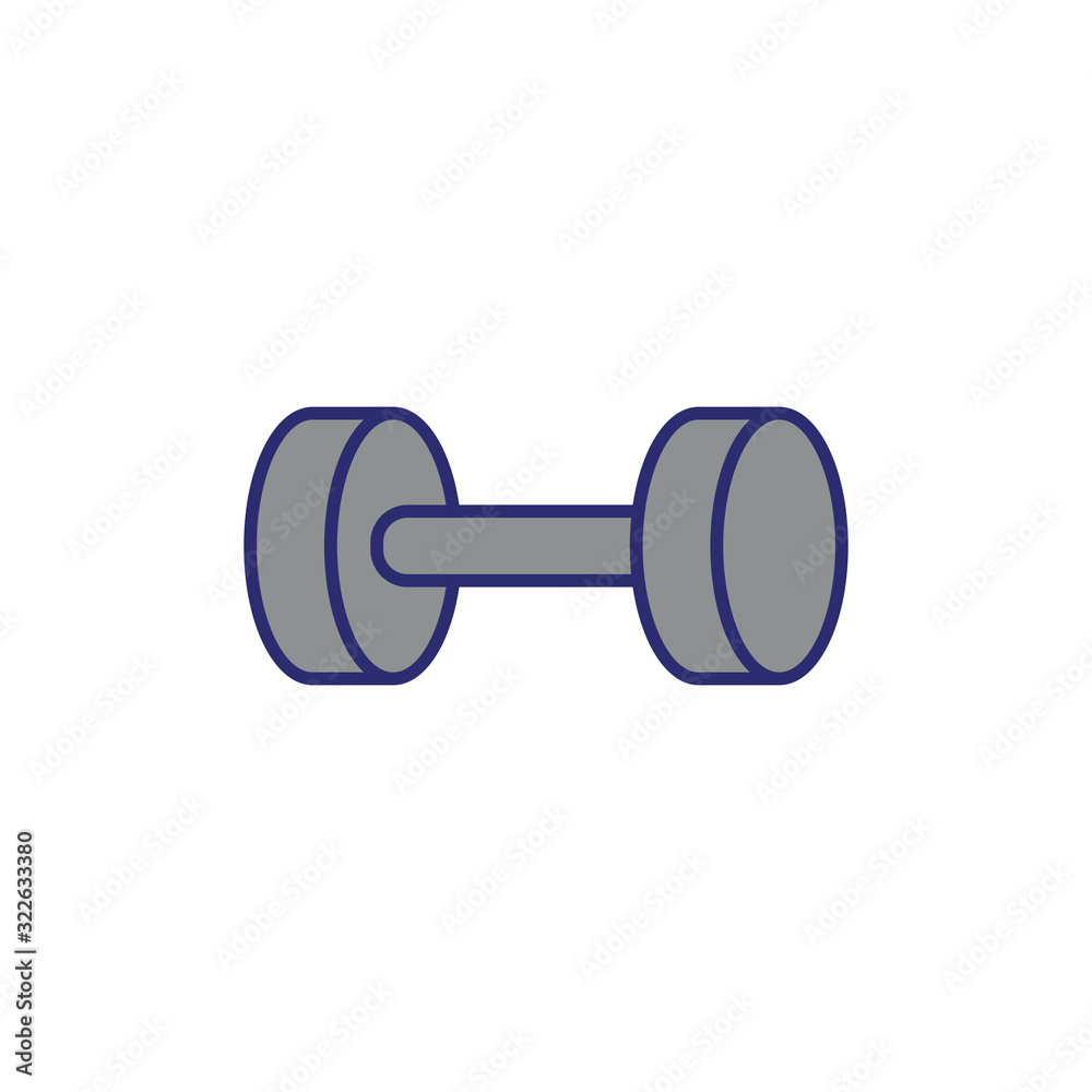 Fototapeta premium dumbbell weight lifting accessory icon