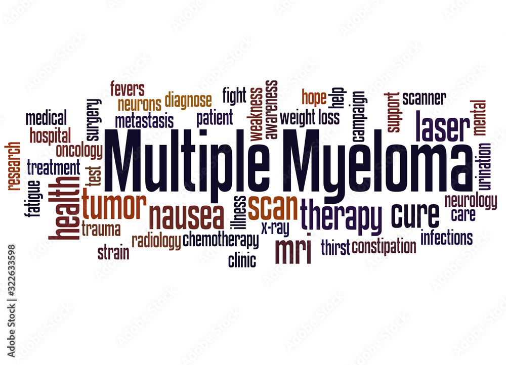 Multiple myeloma word cloud concept