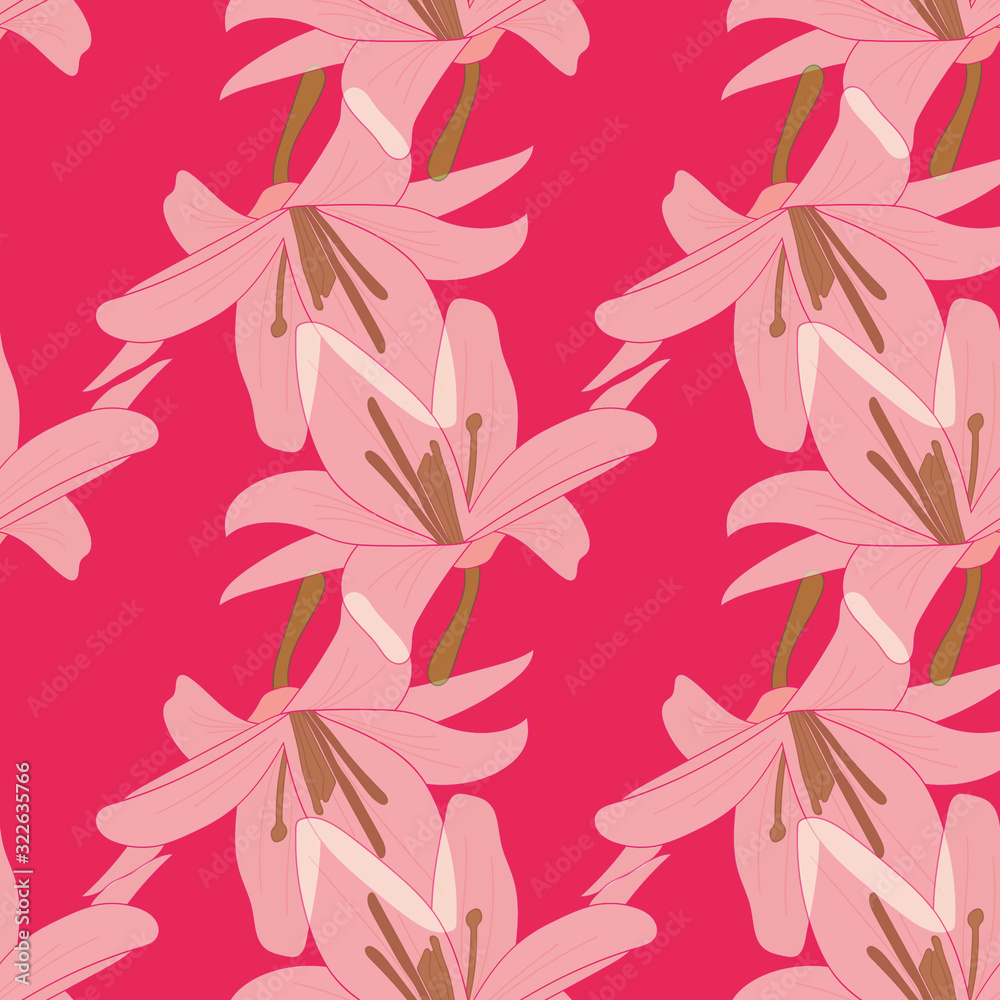 Fototapeta premium lily pink background