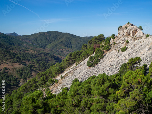 Valley in Gaitanejo Park next to the royal El Chorro trail. Spain