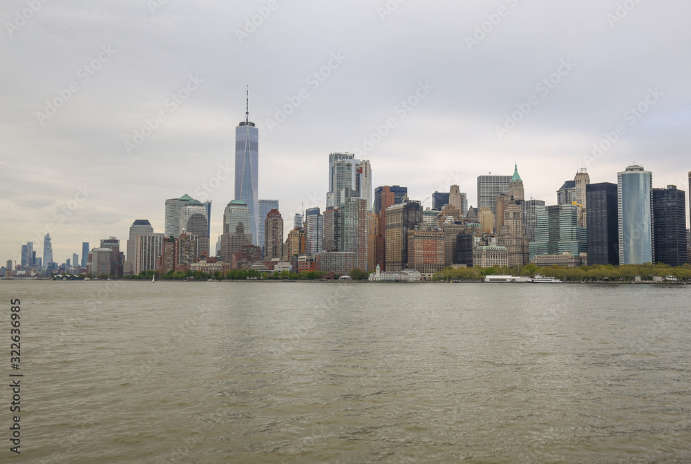 New York. USA.April 2019.Famous landmark. Skyline architecture. Urban cityscape.