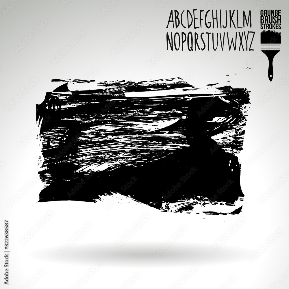 Black brush stroke and texture. Grunge vector abstract hand - painted element. Underline and border design. Black brush stroke and texture. Grunge vector abstract hand - painted element. Underline and border design.
