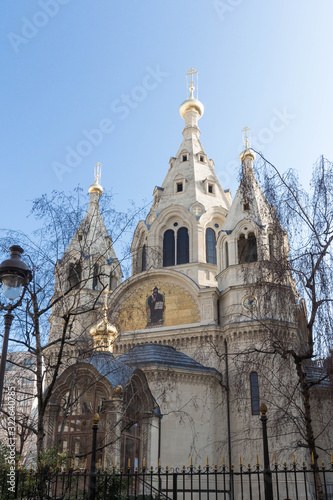 Orthodox cathedral Saint Alexander Nevsky in Paris, France.