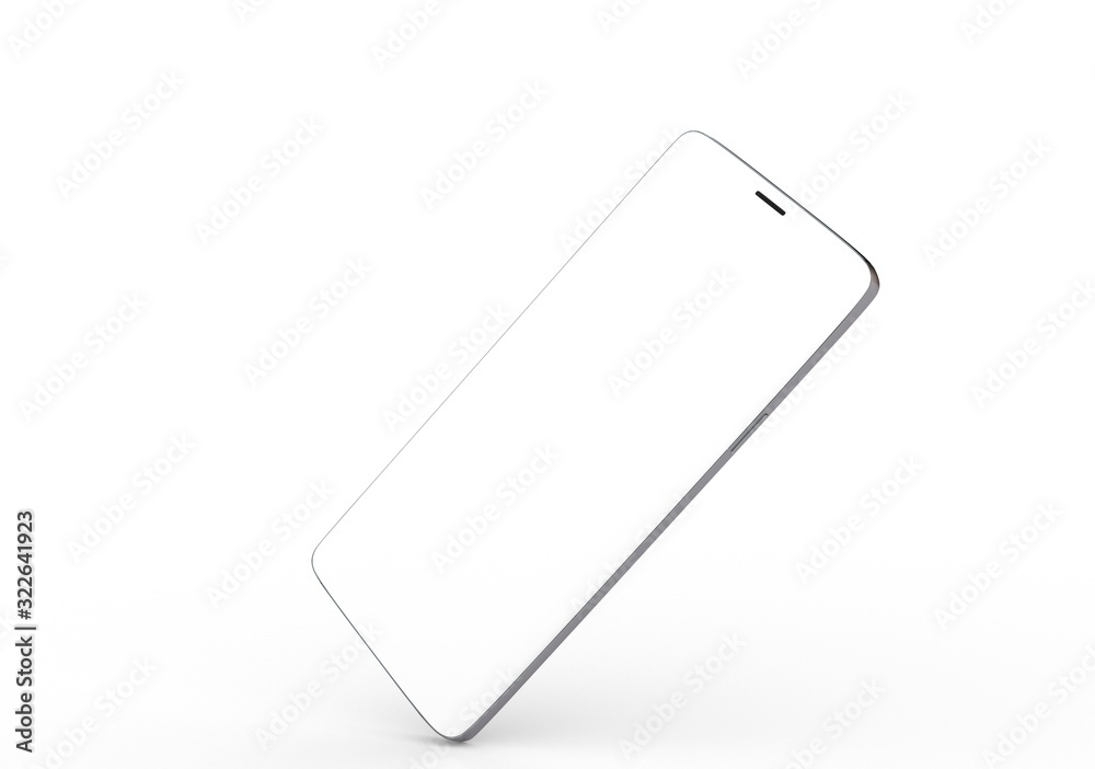 New realistic mobile phone smartphone mockup with blank screen 3d illustration. New realistic mobile phone smartphone mockup with blank screen 3d illustration.