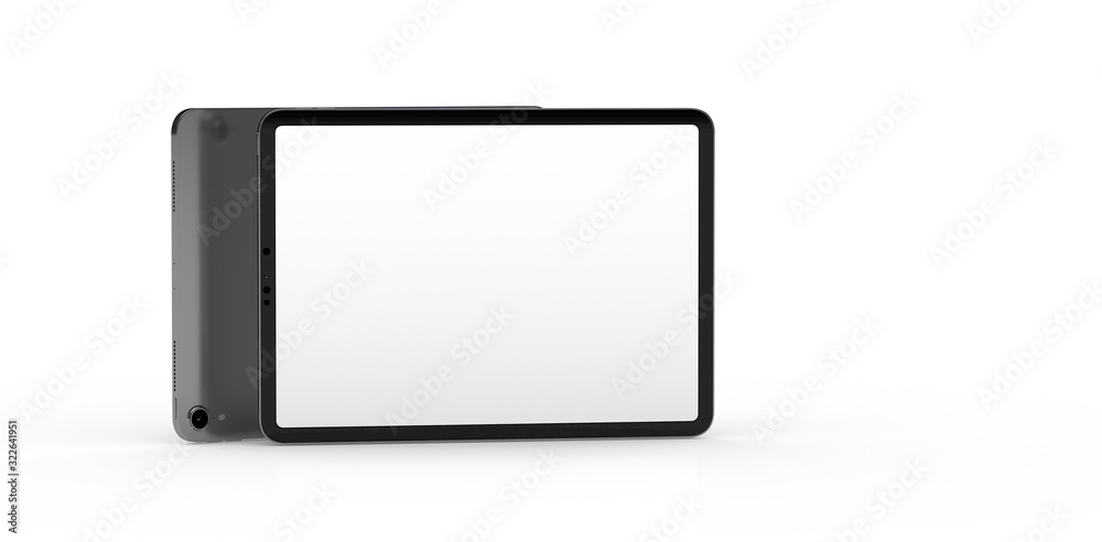 TABLET PC computer device mobile isolated background 3d