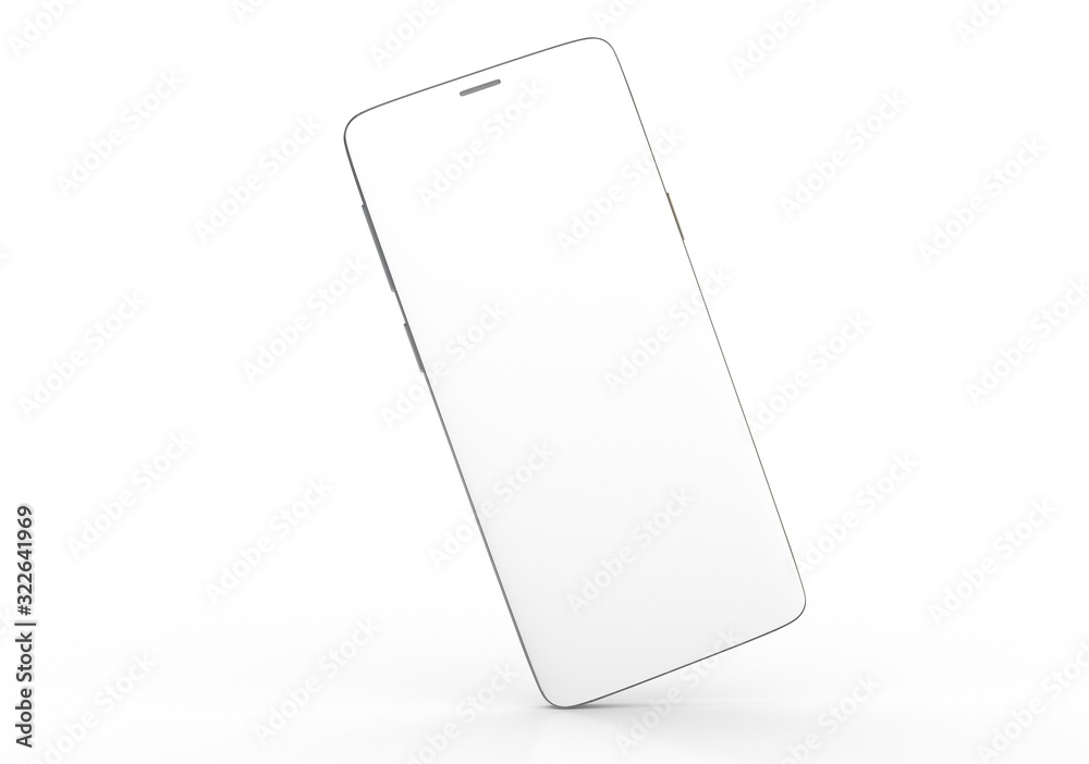 New realistic mobile phone smartphone mockup with blank screen 3d illustration. New realistic mobile phone smartphone mockup with blank screen 3d illustration.