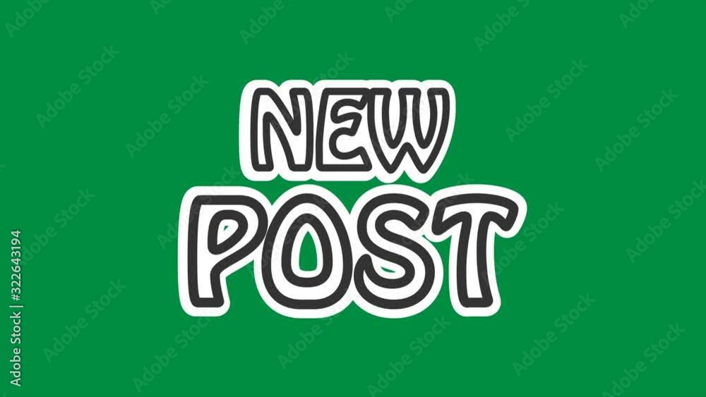 new post social media on green background animation 4k new post social media on green background animation 4k