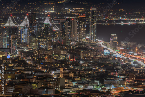 Night time overlooking San Francisco