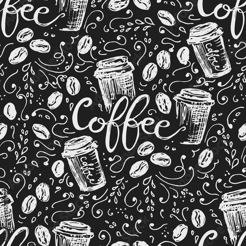 Coffee seamless pattern
