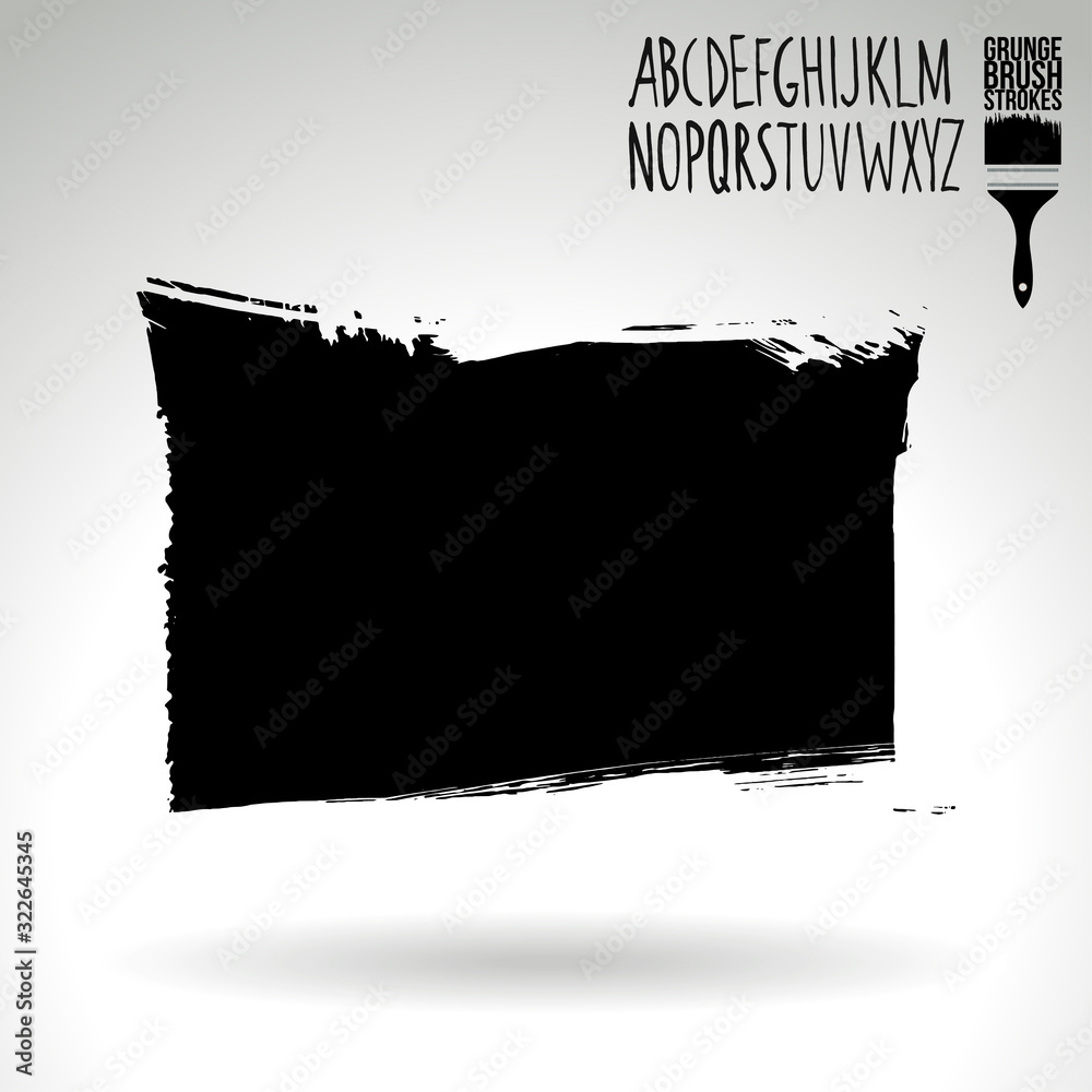 Black brush stroke and texture. Grunge vector abstract hand - painted element. Underline and border design. Black brush stroke and texture. Grunge vector abstract hand - painted element. Underline and border design.