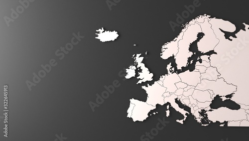 3d rendering europe countri...