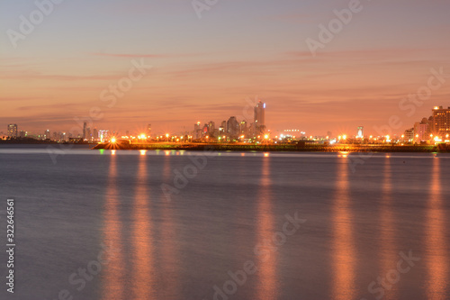 Kuwait city view from ali baba beach in gulf street,kuwait © Sanath