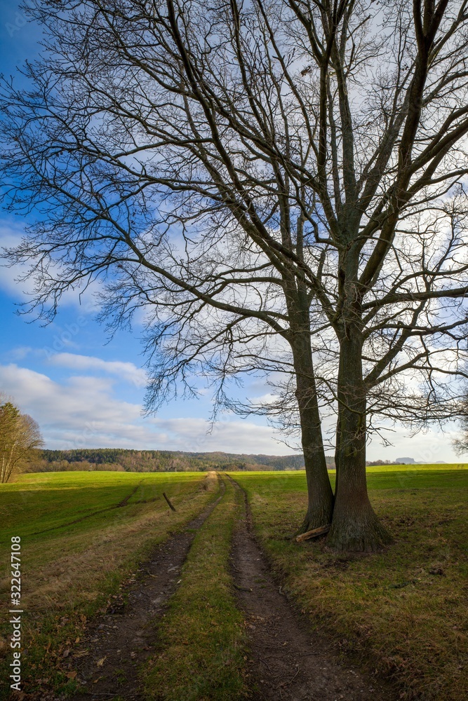 Landschaft im Elbsandsteingebirge im Herbst Landschaft im Elbsandsteingebirge im Herbst