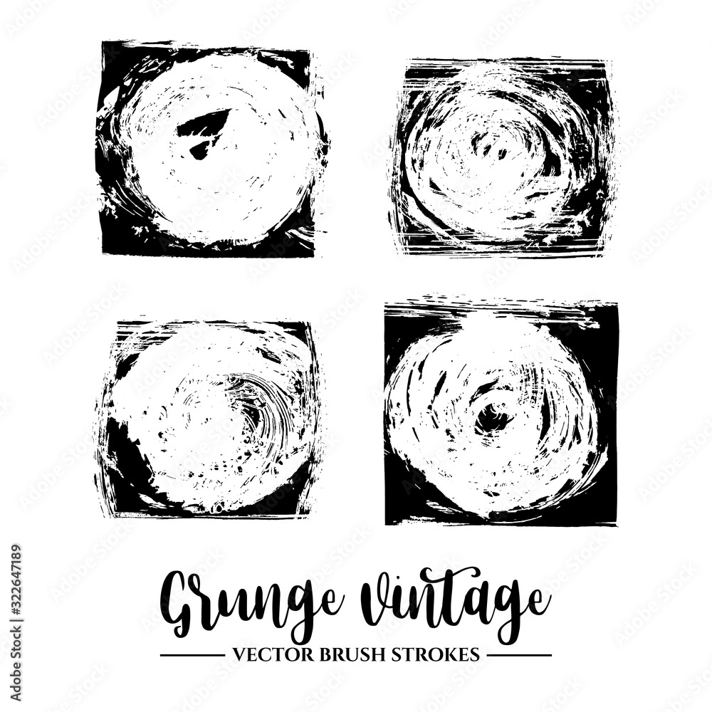 Set of black brush stroke and texture. Grunge vector abstract hand - painted element. Underline and border. Set of black brush stroke and texture. Grunge vector abstract hand - painted element. Underline and border.