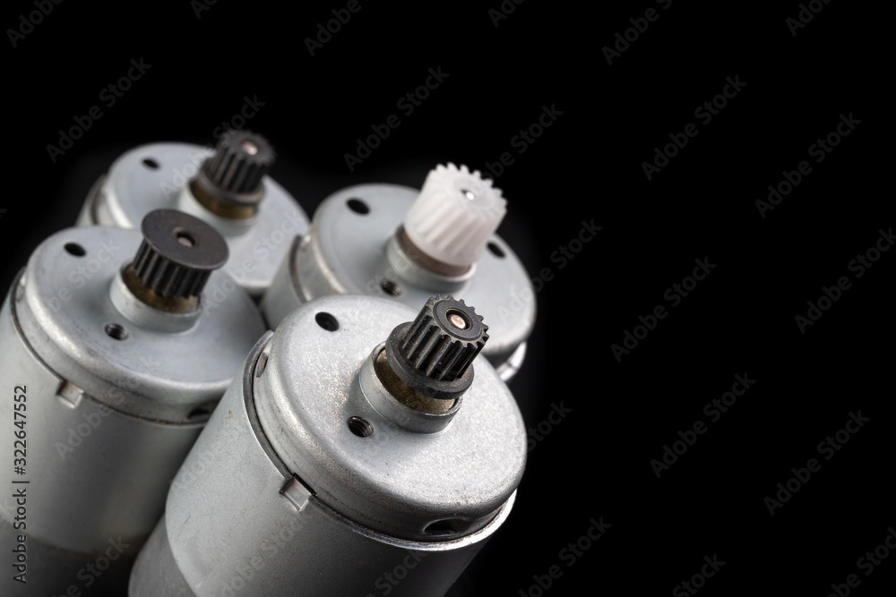 Electric motors for driving small household appliances. Ethereal accessories in the workshop. Electric motors for driving small household appliances. Ethereal accessories in the workshop.